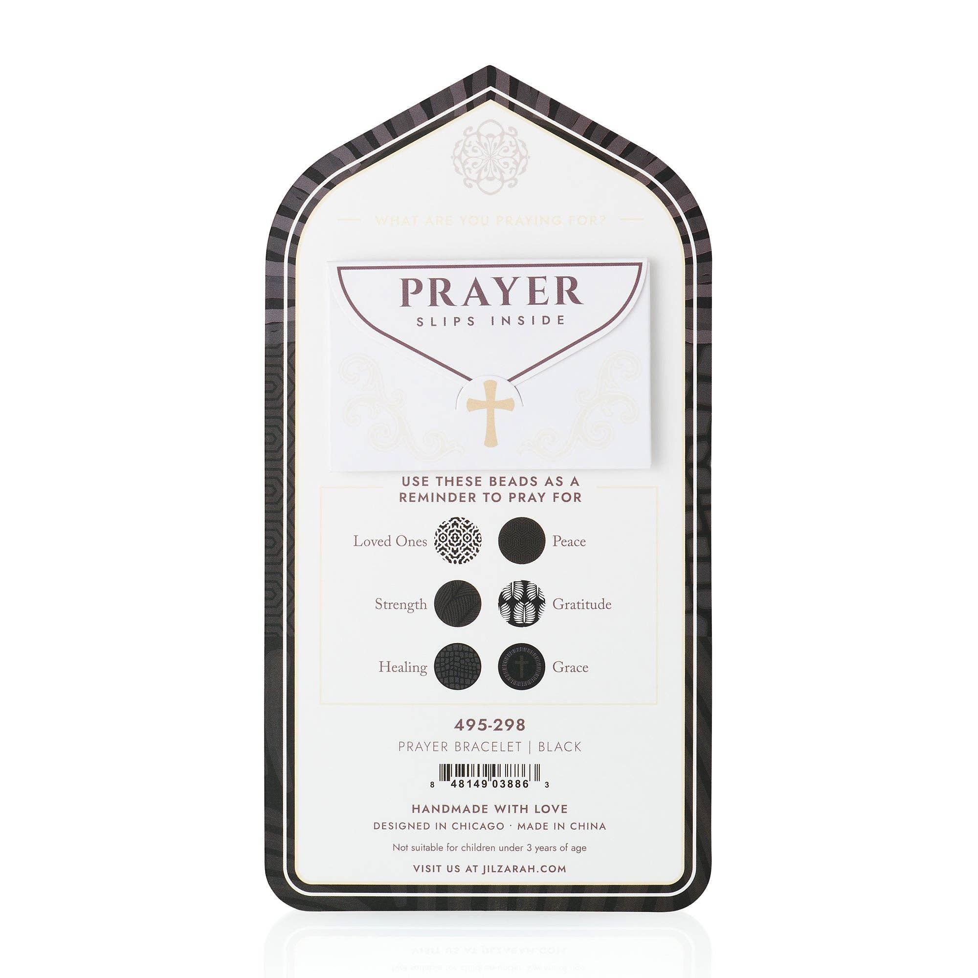 JILZARAH - Venta al por mayor Pulsera de cuentas - Pulsera de oración negra3