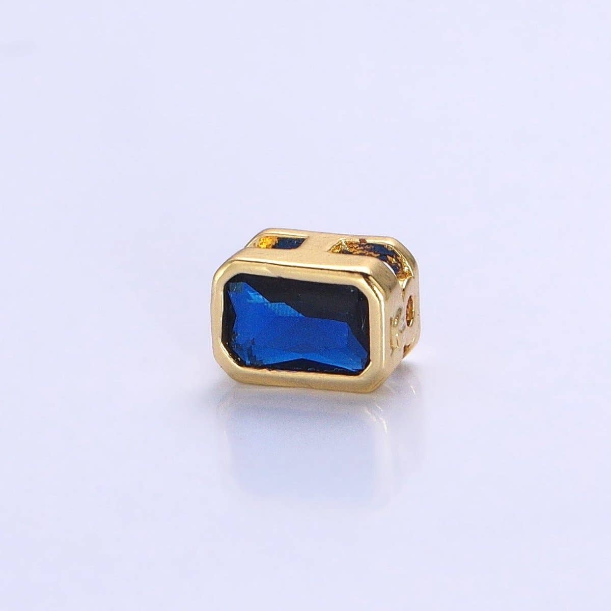 Aim Eternal - Wholesale Individual Charm/Pendant - Mini Rectangle Bead Spacer CZ Micro Pave Geometric Spacer Bead Connector Charm B-435 B-438 B-439 B-445 B-454 B-455 B-6746