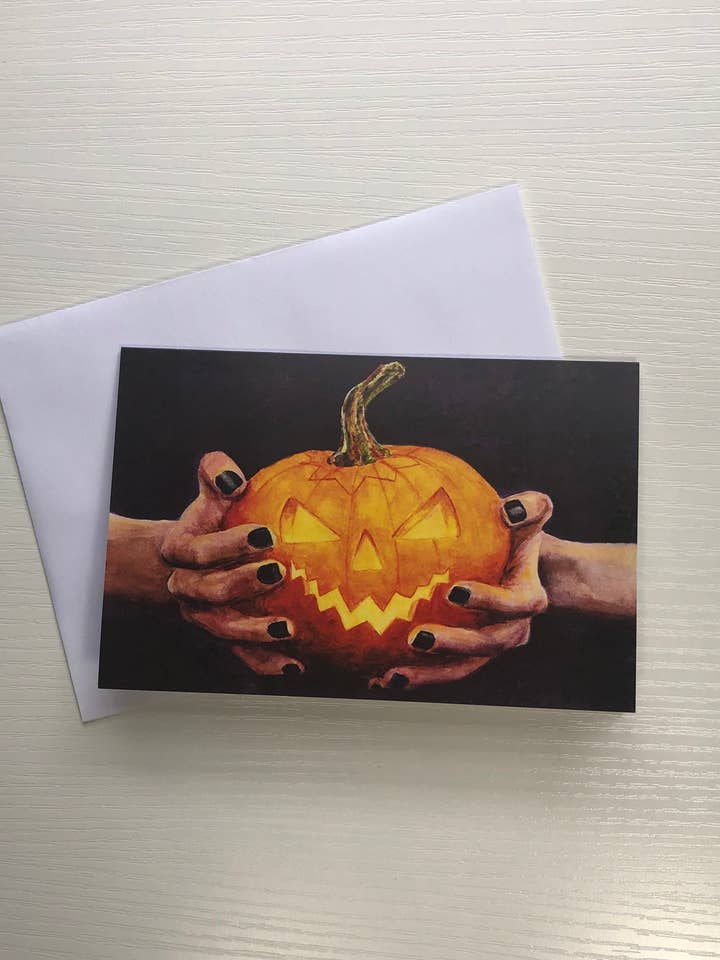 Carte de vœux Spooky Season-Blank pour la vente par Krystlesaurus