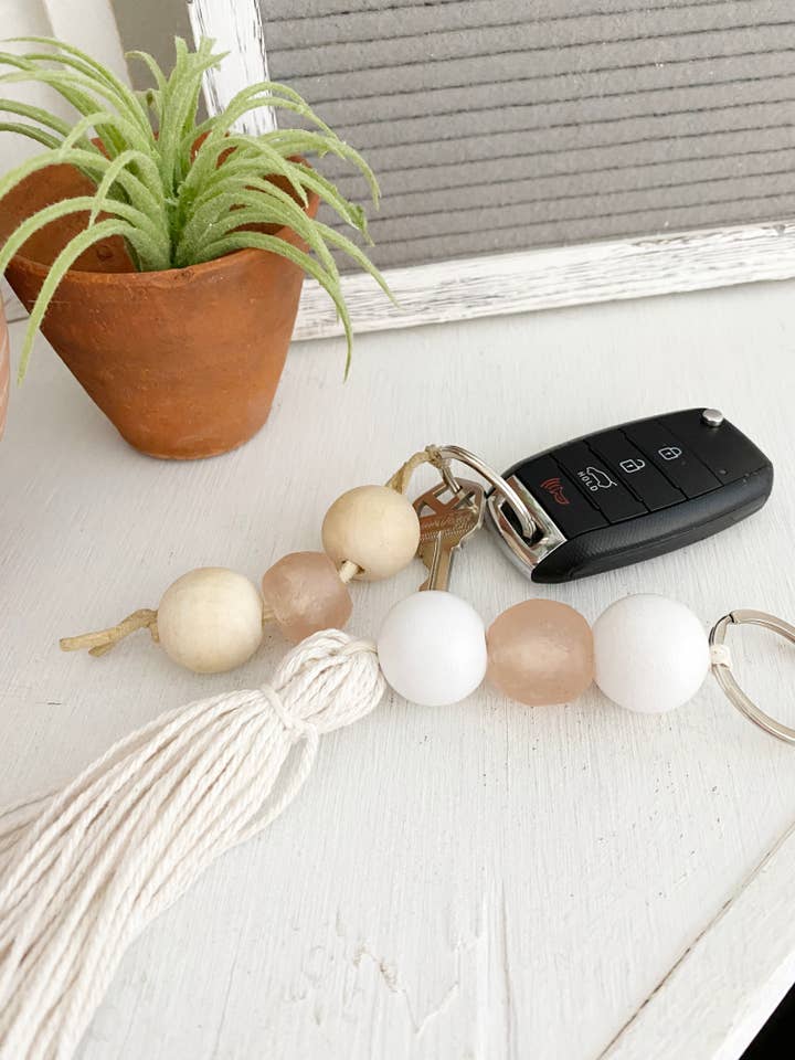 Boho Keychain with Tassel for wholesale by Simply Styled Art