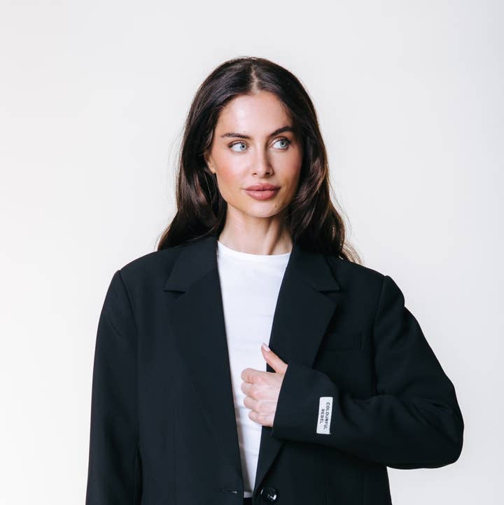 Gemma Blazer | Black for wholesale by Colourful Rebel