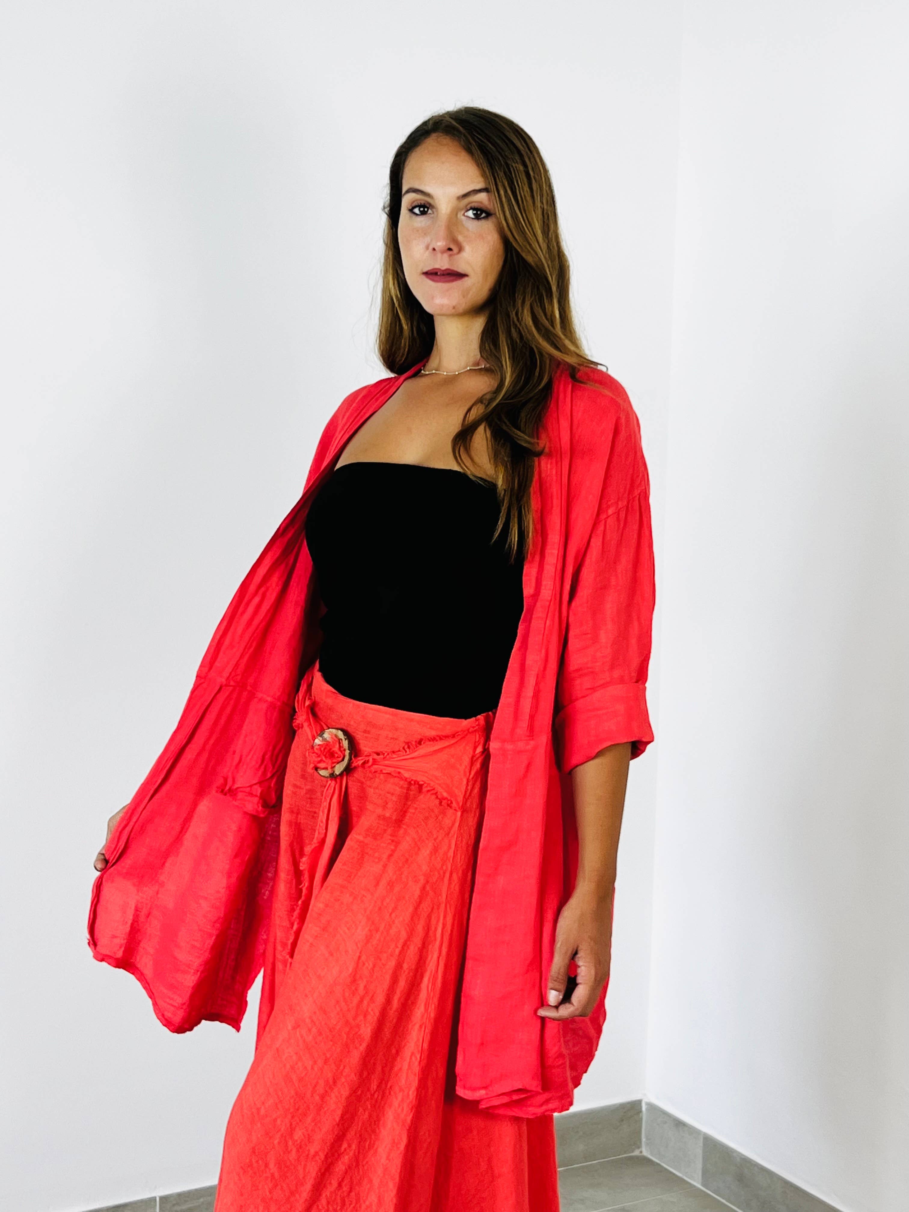 Linen & More - Venta al por mayor Chaqueta - Mujer - REF 13617 REBECA LARGO MEDIANO LINO 100%3