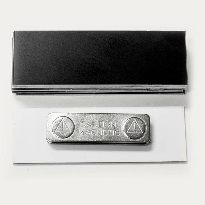 All Quality – Großhandel Ausweiszubehör – Unisex – Blanko für Namensschilder mit magnetischer Rückseite, 2,5 x 7,6 cm, 10er-Packung