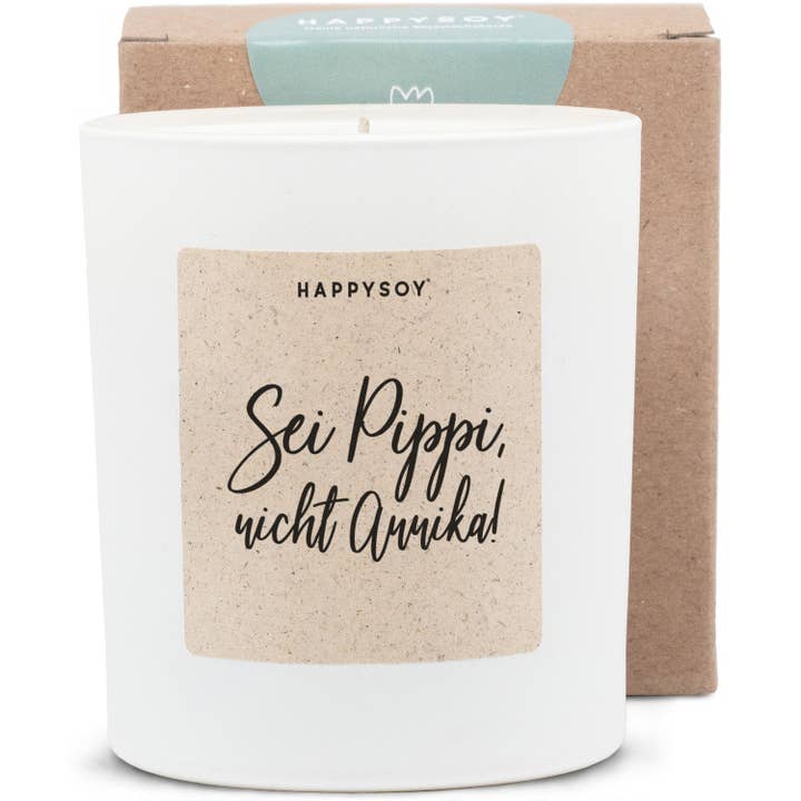 Happysoy - Wholesale Jar/Filled Candle - Scented candle | Be Pippi, not Annika!