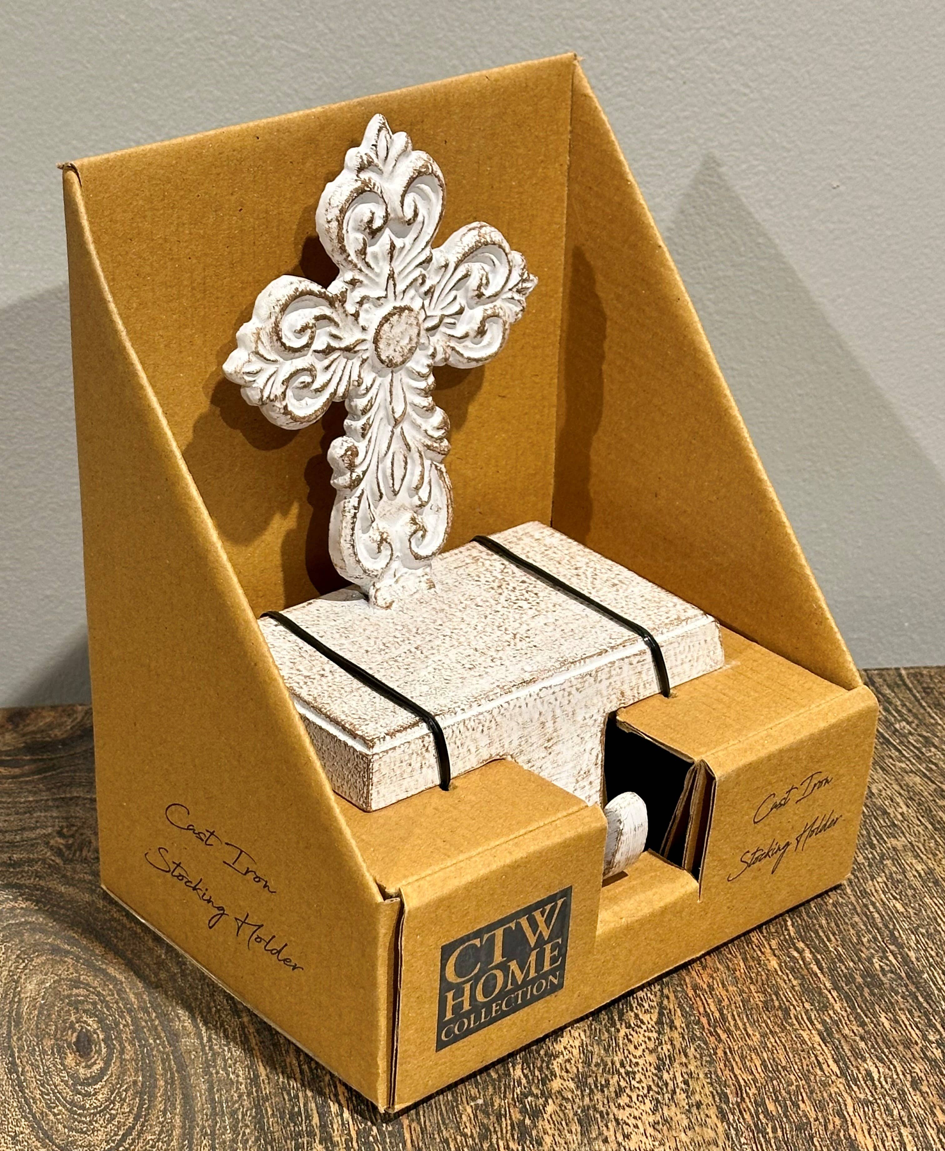 CTW Home Collection - Wholesale Christmas Decoration - Cast Iron Cross Stocking Holder2