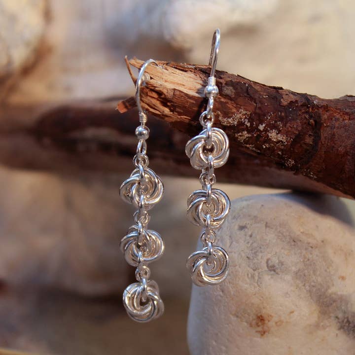 Triple Rose Drop Earrings for wholesale by Atlantic Rose