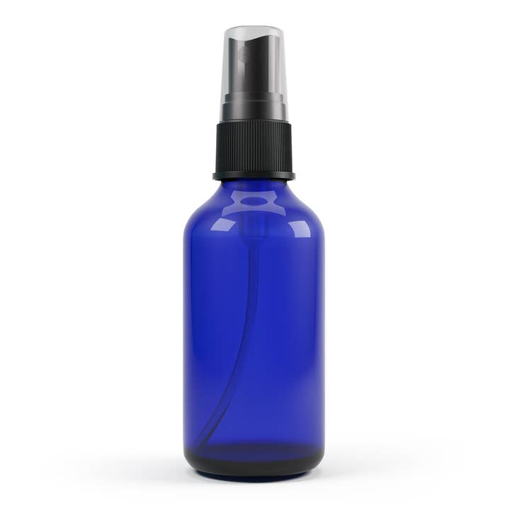 Matrix Aromatherapy - Wholesale Spray Bottle - 4oz Empty Blue Glass Spray Bottle3
