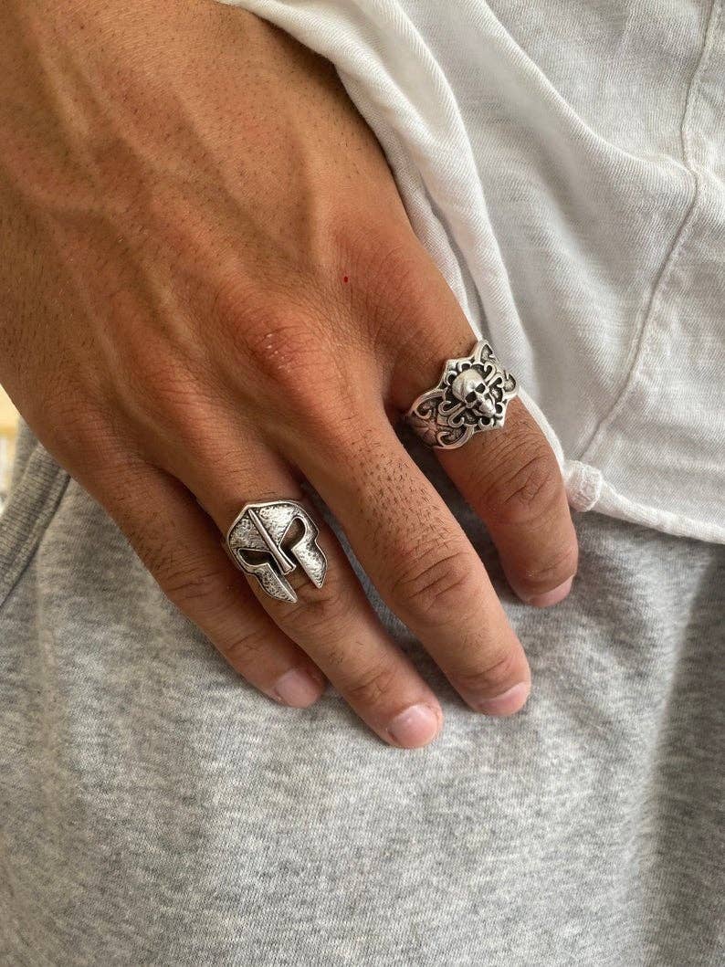 Christina Christi - Wholesale Signet Ring - Silver Skull Ring, Mens Rings, Silver Rings, Gothic Ring3