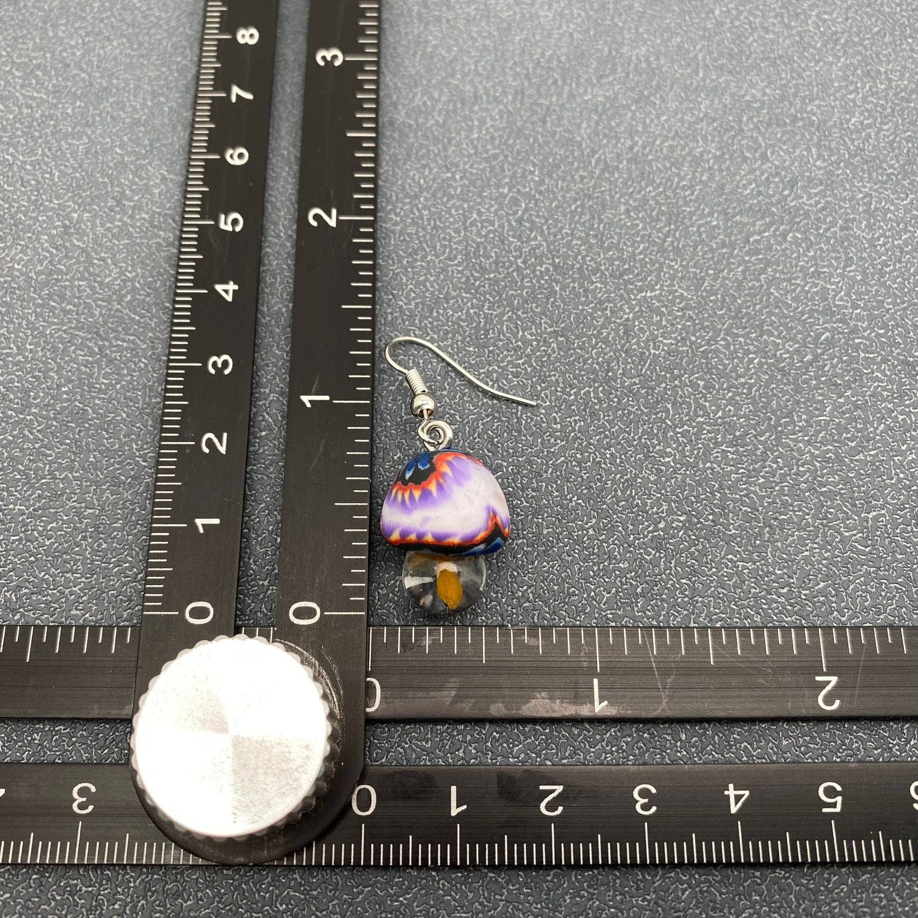 Mio Queena - Vendita all'ingrosso Orecchini pendenti - Orecchini con ciondoli a forma di fungo in argilla polimerica e vetro, vari stili6