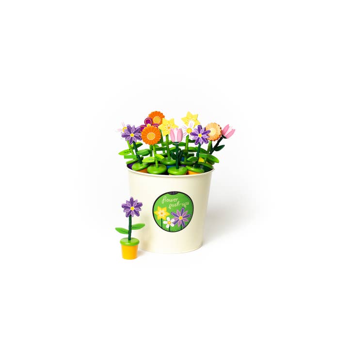 Jack Rabbit Creations - Wholesale Wood Toy - Kids - Flower Push Puppet Refills - Set of 24
