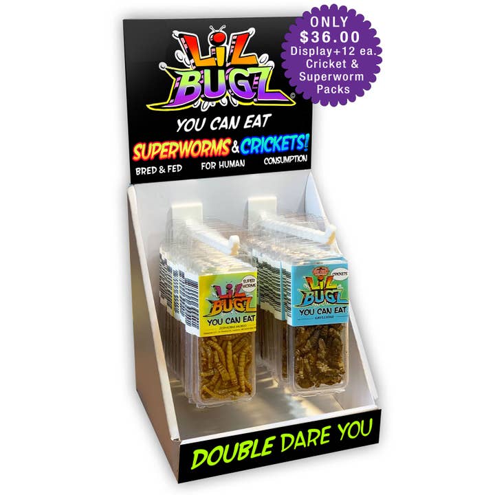EntoLife Edible Insects - Crickets, Ants & Scorpions! - Wholesale Party Favor - Lil Bugz You Can Eat | Whole Roasted Crickets
