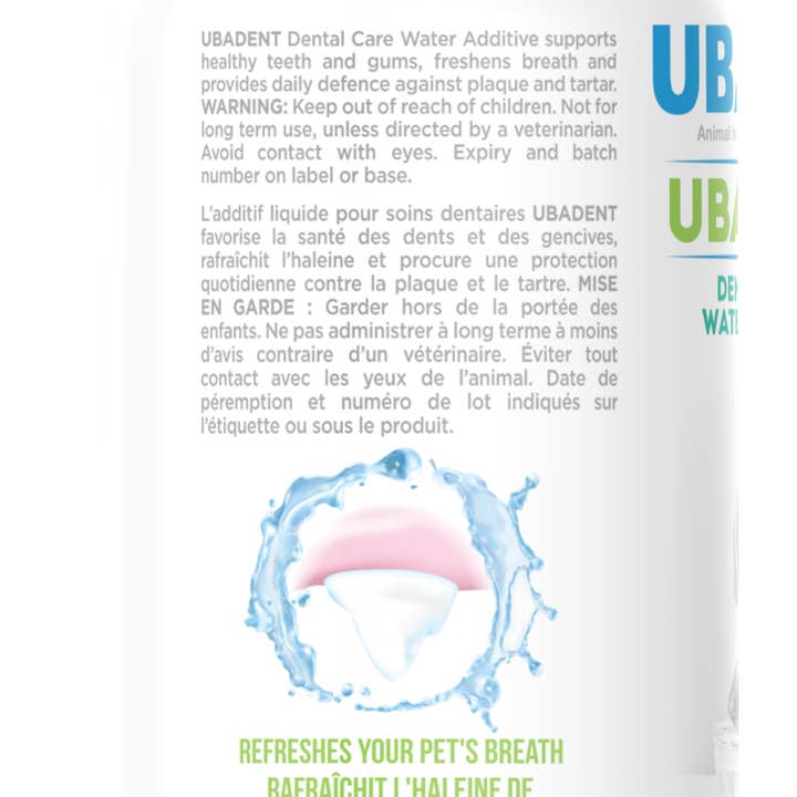 Jojo Modern Pets - Wholesale Pet Supplement - Dog - UBAVET Ubadent Dental Water Additive for Dogs & Cats