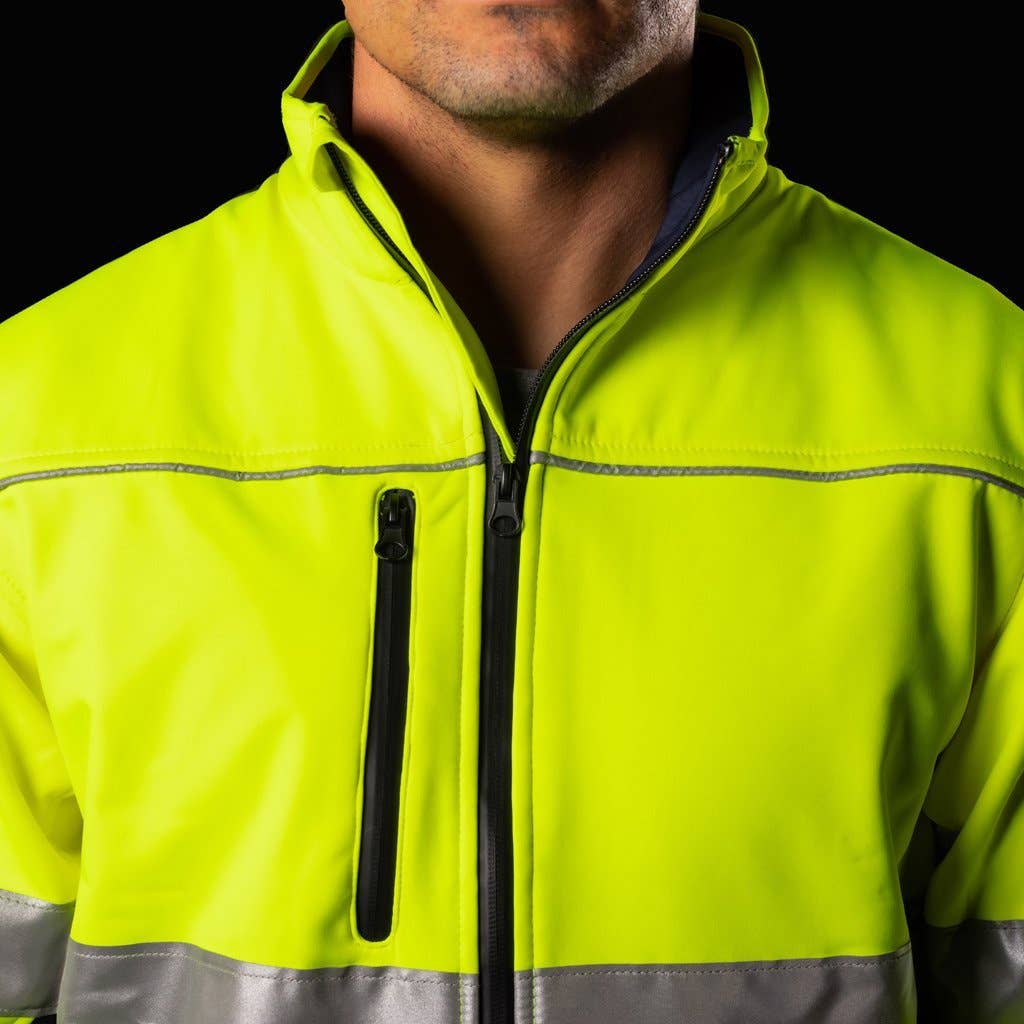 BAD WORKWEAR - Wholesale Jacket – Men's - BAD WATERPROOF HI-VIS SOFTSHELL JACKET WITH 3M TAPE5