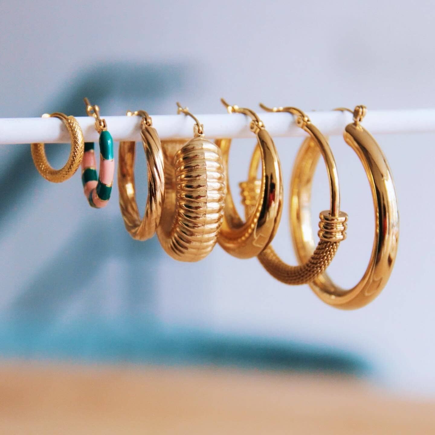 Bazou - Wholesale Hoop Earrings - Stainless Steel Creole 19mm “Wide” - Silver1