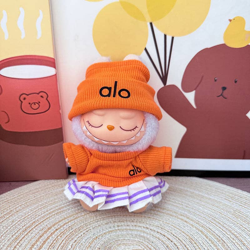 Little Trendy - Wholesale Doll Clothing - Kids - 17cm cute monster dolls Fashionable sports suits-3pcs set3
