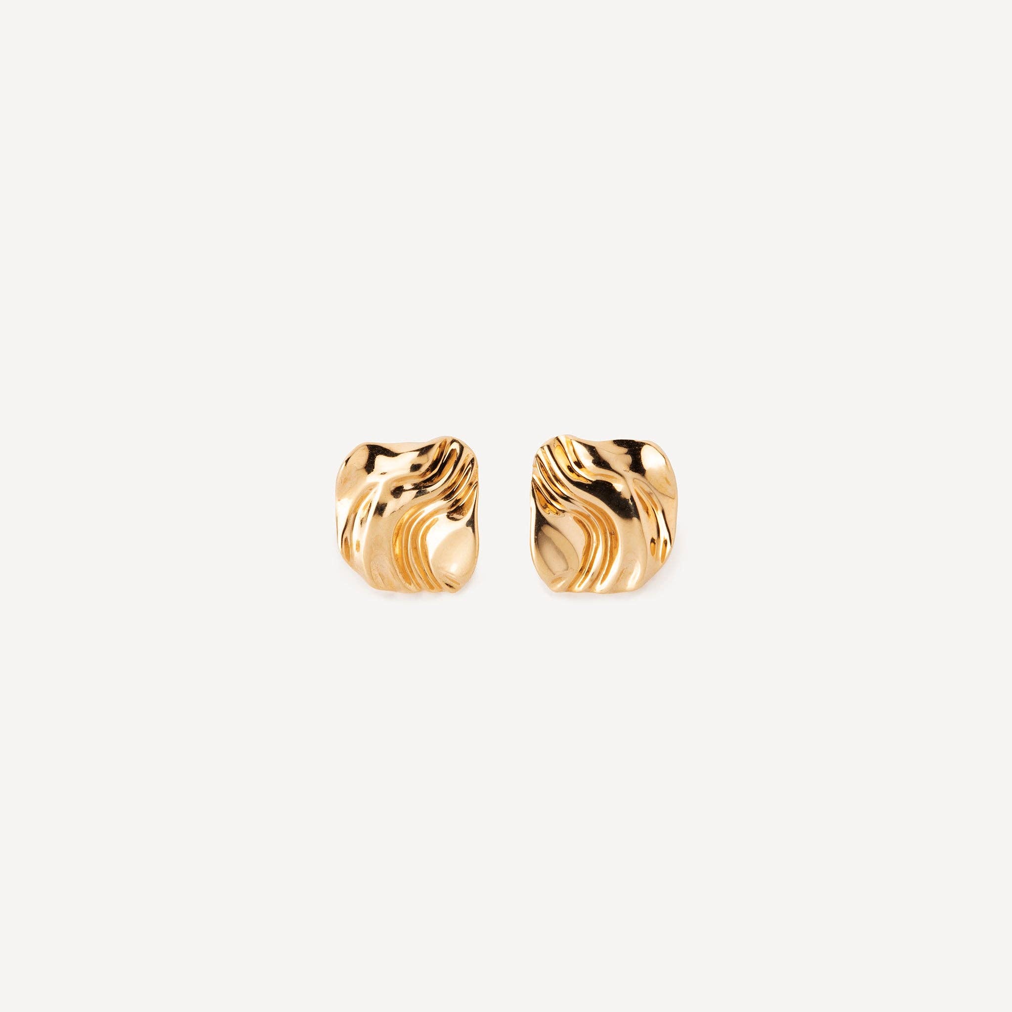 Meora Paris - Wholesale Stud/Post Earrings - Ocean Earrings 18k gold plated