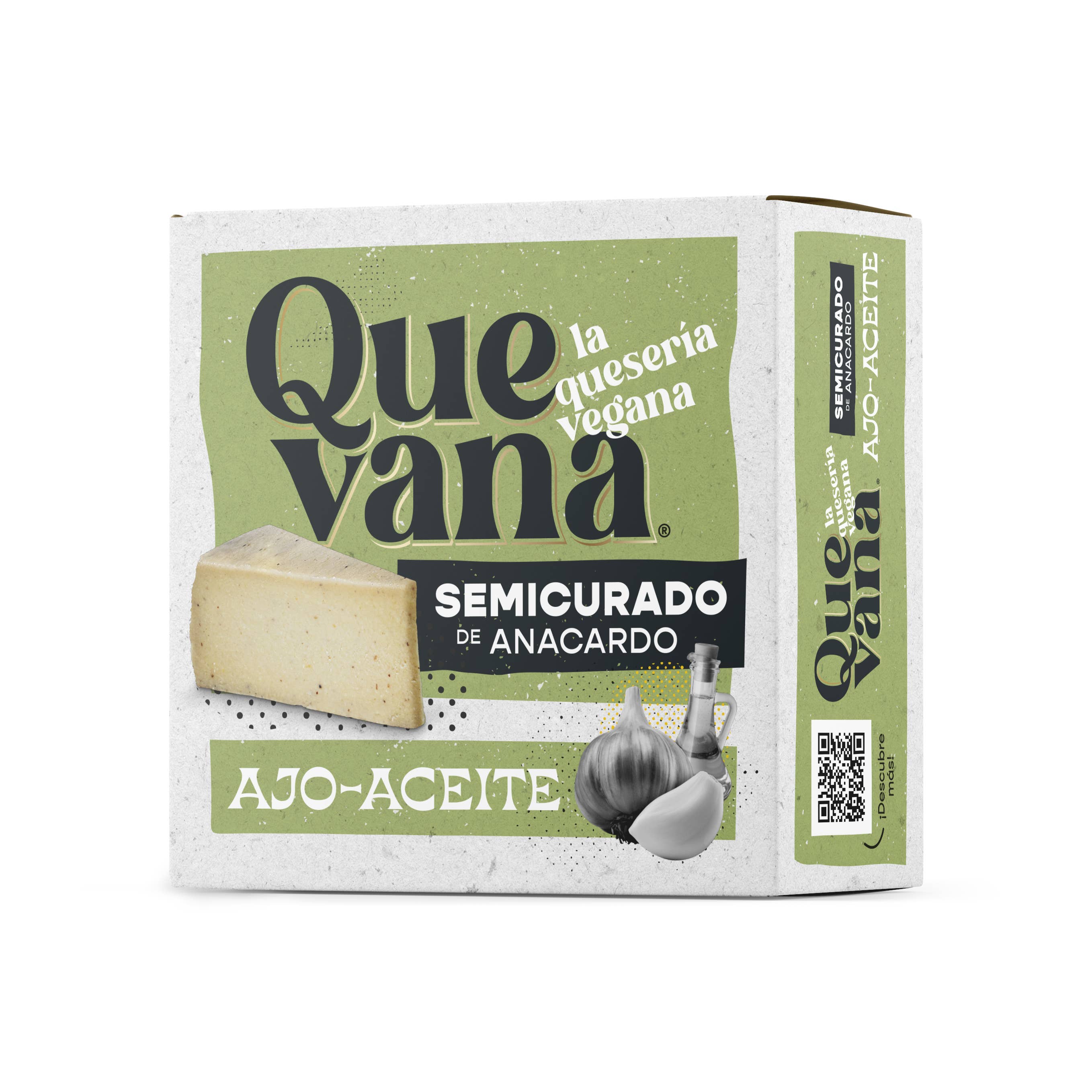 Quevana - La Quesería Vegana - Wholesale Cheese - Semi-cured Cashew with Garlic Oil (eco and vegan)