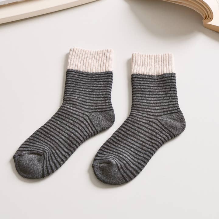 Happy Knits – wholesale Socks – Women's – Women's Striped Cotton Socks - Soft, Breathable & Stylish