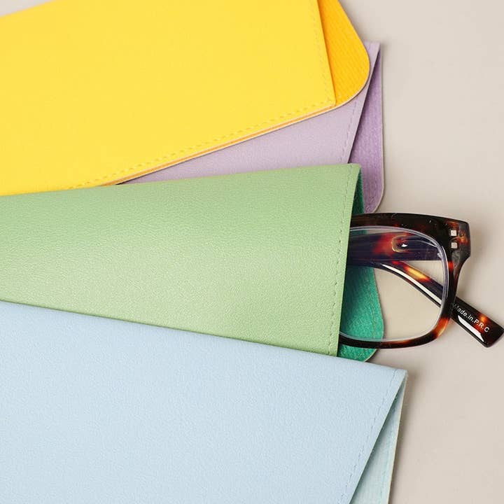 ASSORTED COLOR Two Tone Glasses Pouch Eyewear Sleeves for wholesale on Faire