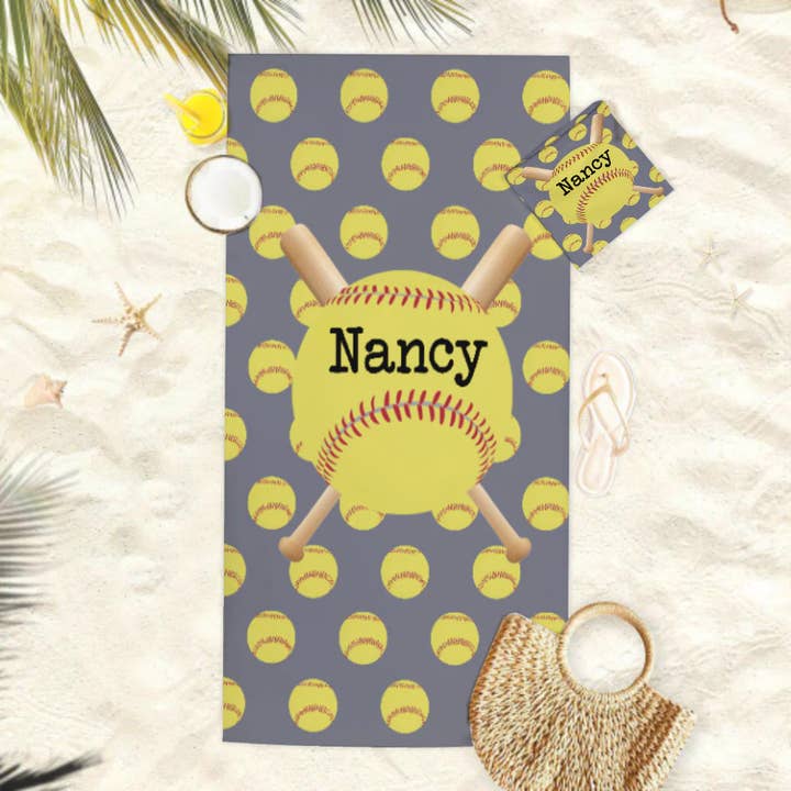 Custom Baseball Beach Towel for wholesale by APHISON