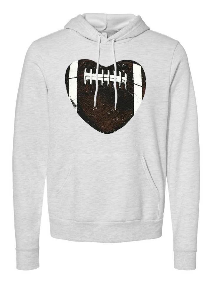 Moletom de coração de futebol por atacado de Plain Apparel Tees