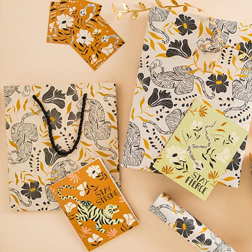 Amicreative - Vente Pochette cadeau - Sac Cadeau Moyen Tigre Tigre – Design Élégant d'Animal2