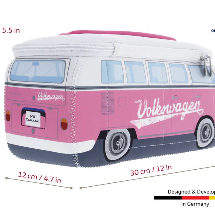 VW Collection by BRISA - Wholesale Toiletry Bag - Women's - VW Bus Travel Office Outdoor Toiletry Bag Case – Pink(L)1