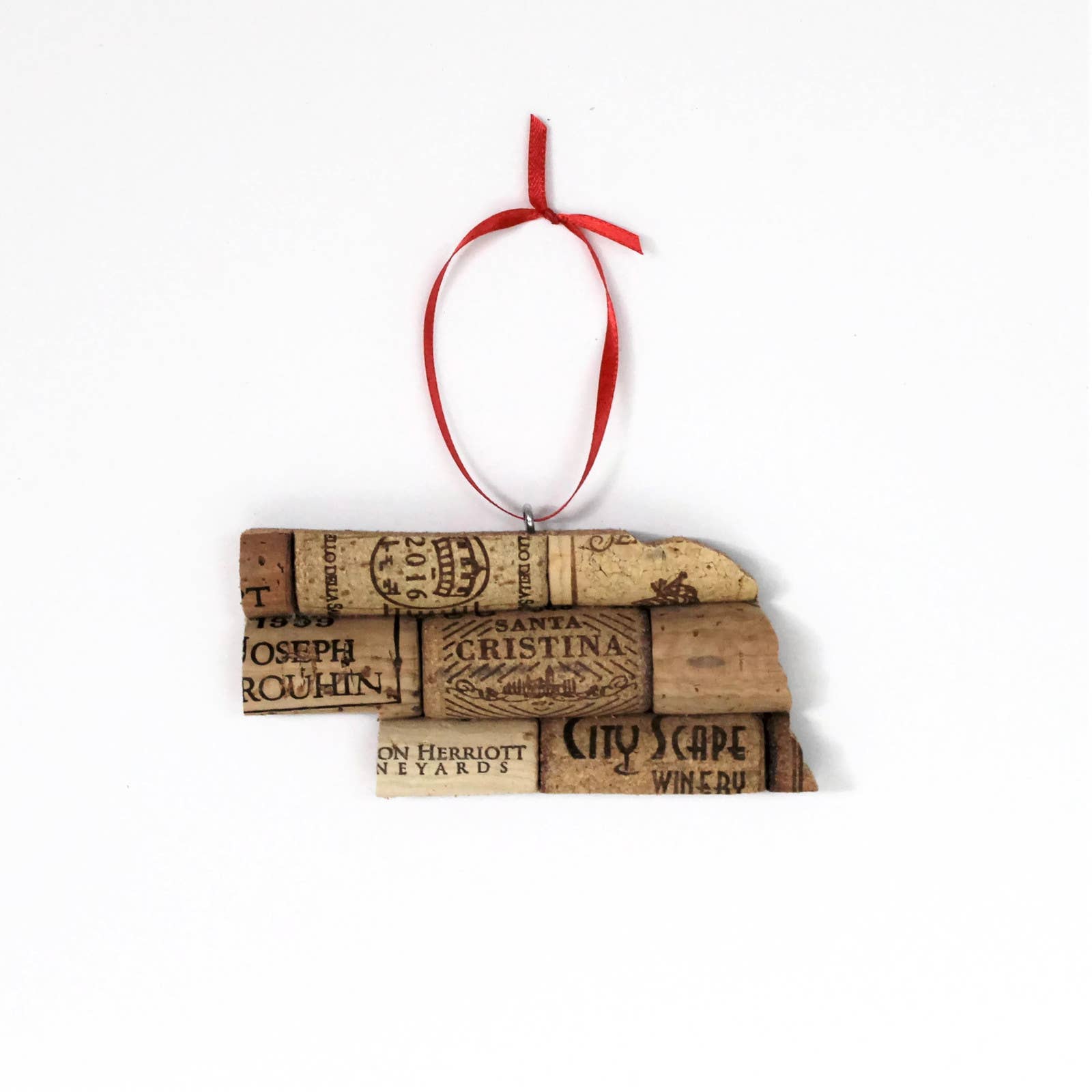 Desert Coastal Studios - Wholesale Ornament - Pick Your State Wine Cork Ornament - Gift for Wine Lover42