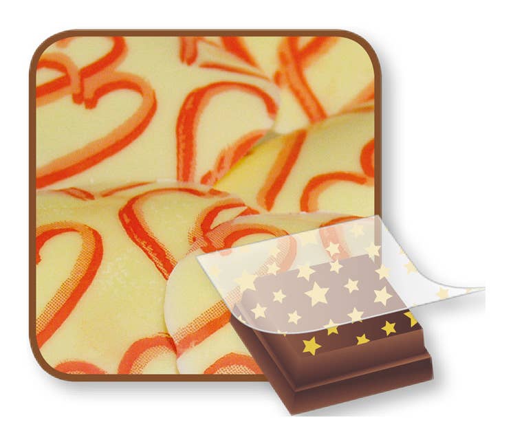 REMOVED BRAND - Wholesale Cake/Cupcake Topper - Red heart foil (25 pieces)0