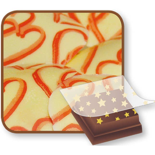 REMOVED BRAND - Wholesale Cake/Cupcake Topper - Red heart foil (25 pieces)0