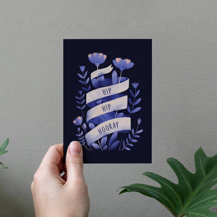 Botanopia - gifts , decor and cards for plant lovers - Wholesale Everyday Greeting Card - Hip Hip Houray | Birthday Card | Congratulations Card