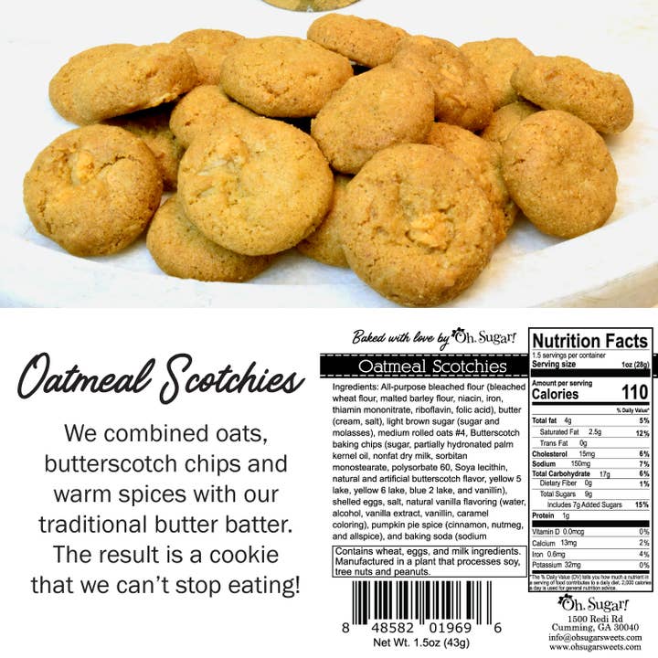 Oh, Sugar! - Wholesale Cookie - PERSONALIZED Christmas Cookie Bags (Label PELF)