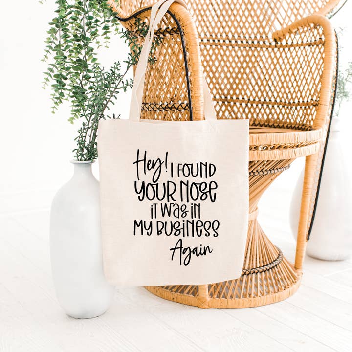 Found Your Nose Tote Bag for wholesale by AGS Creations