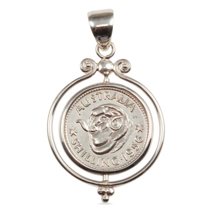 PENDENTIF S/S SHILLING TOURNANT pour la vente par Mountain Creek Jewellery