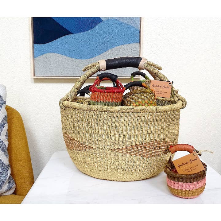 Ti-a Woven Goods - Wholesale Storage Bin - Round Storage Basket - SALE4