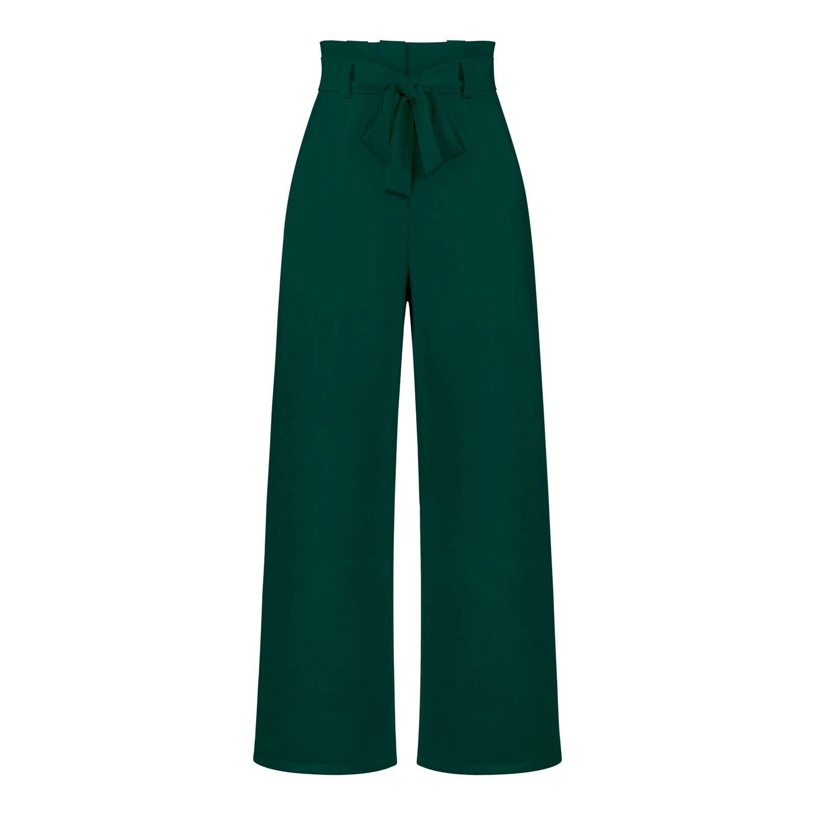 Suhkasana - Wholesale Pants - Women's - Women's Wide-Leg Trousers with Belt Casual Commuter Pants2