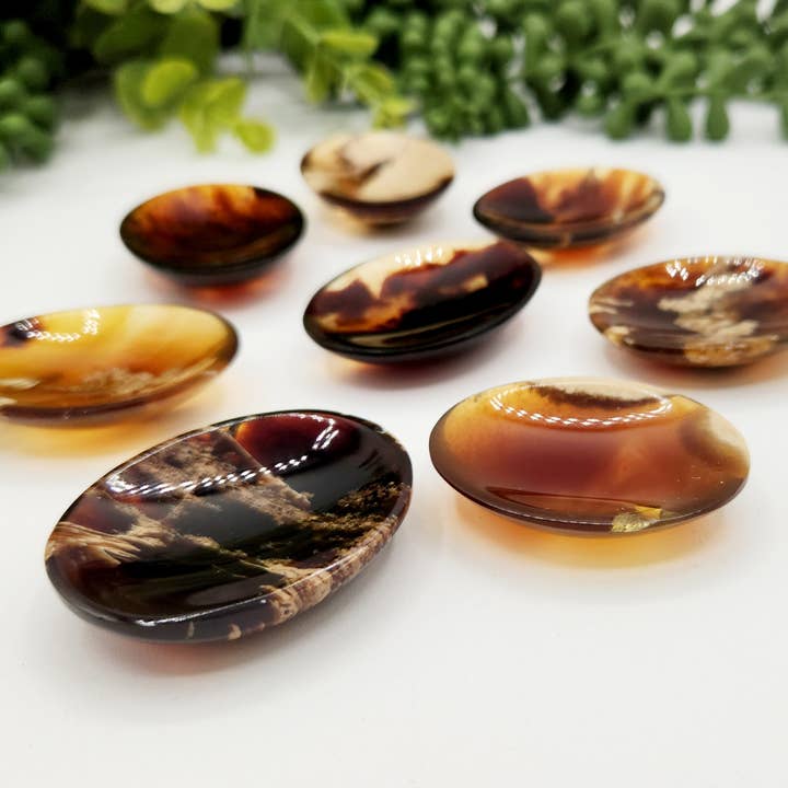 Meraki Gemstones - Wholesale Spiritual Stone/Crystal - Amber Worry stone (Approxi 45x35x15mm) 100% Natural Amber6