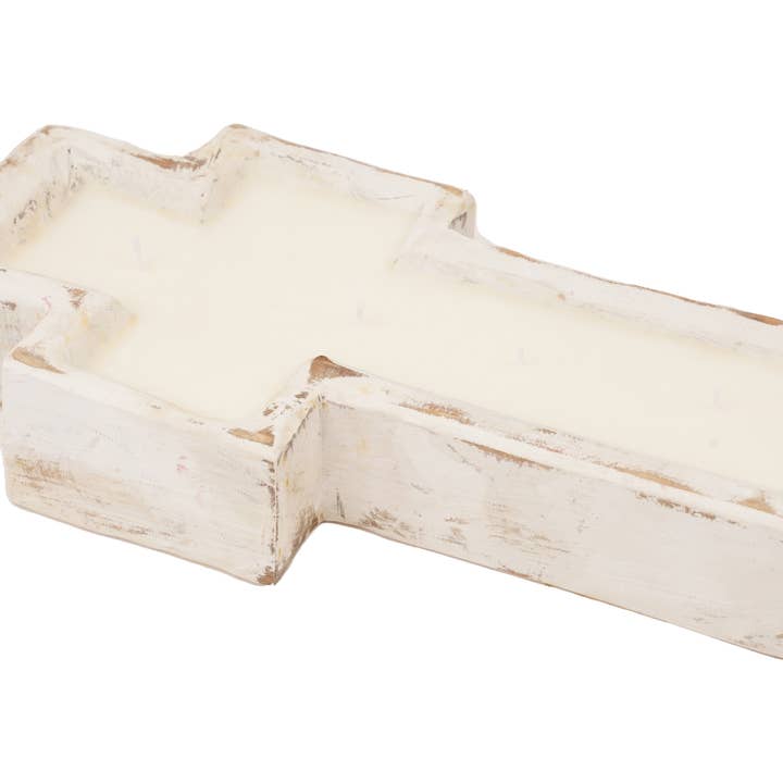 My Amigos Imports - Wholesale Candle Holder - Cross Dough Bowl-Candle Ready-6x12-Small-3 Color Choices