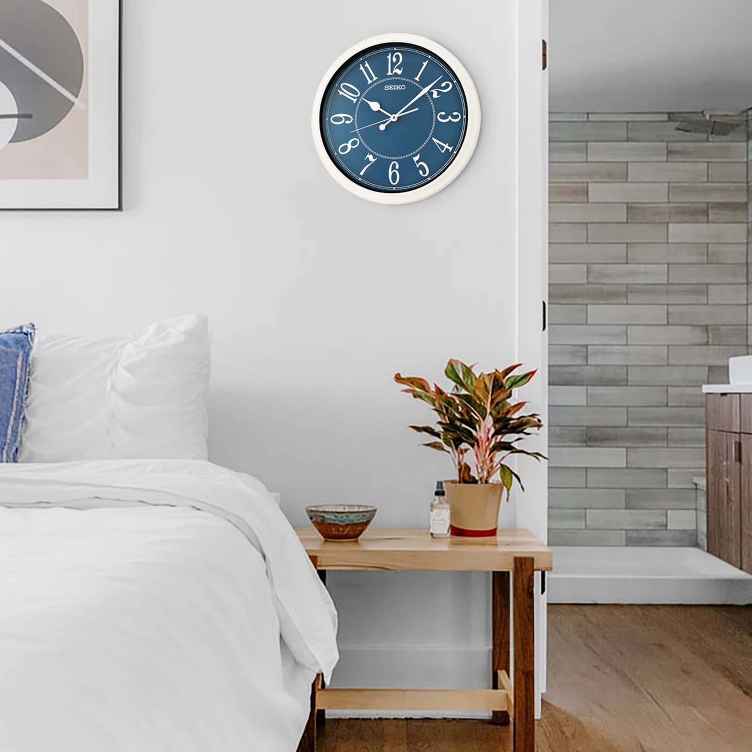 Seiko Clocks USA - Wholesale Wall Clock - 16" Beachy Wall Clock, Blue, splash resistant2