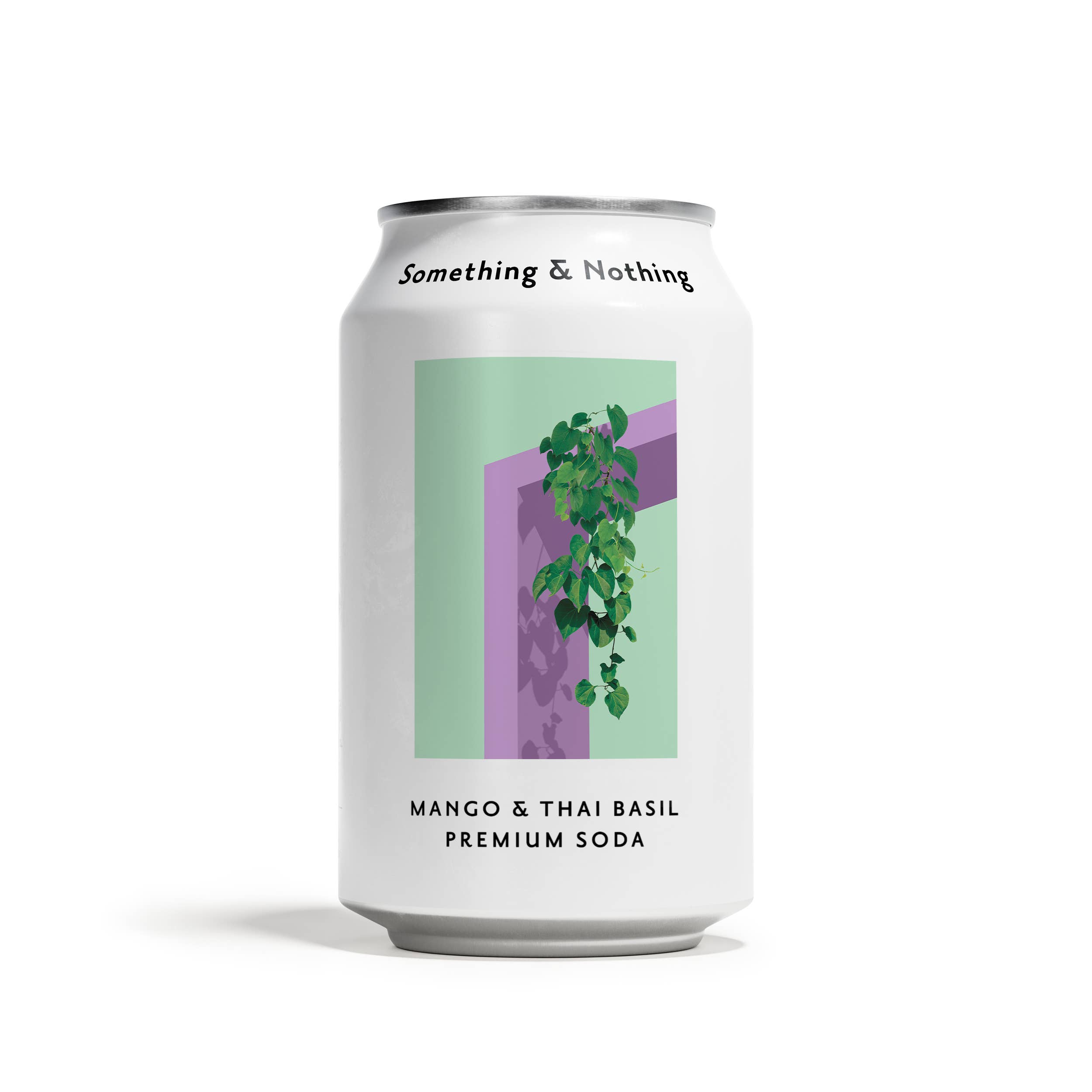 Something & Nothing - Wholesale Soda/Carbonated Drink - Mango & Thai Basil Premium Soda (Case of 12)