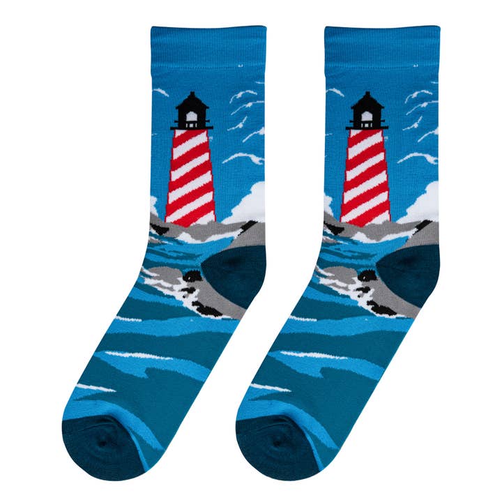 Lighthouse - Mens Crew Folded for wholesale by Crazy Socks