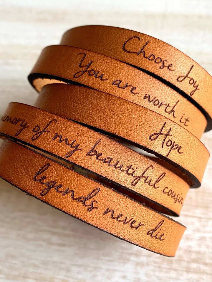 Custom Real Leather Bracelet and other Purchase Wholesale custom items. Free Returns & Net 60 Terms on Faire trending on Faire.