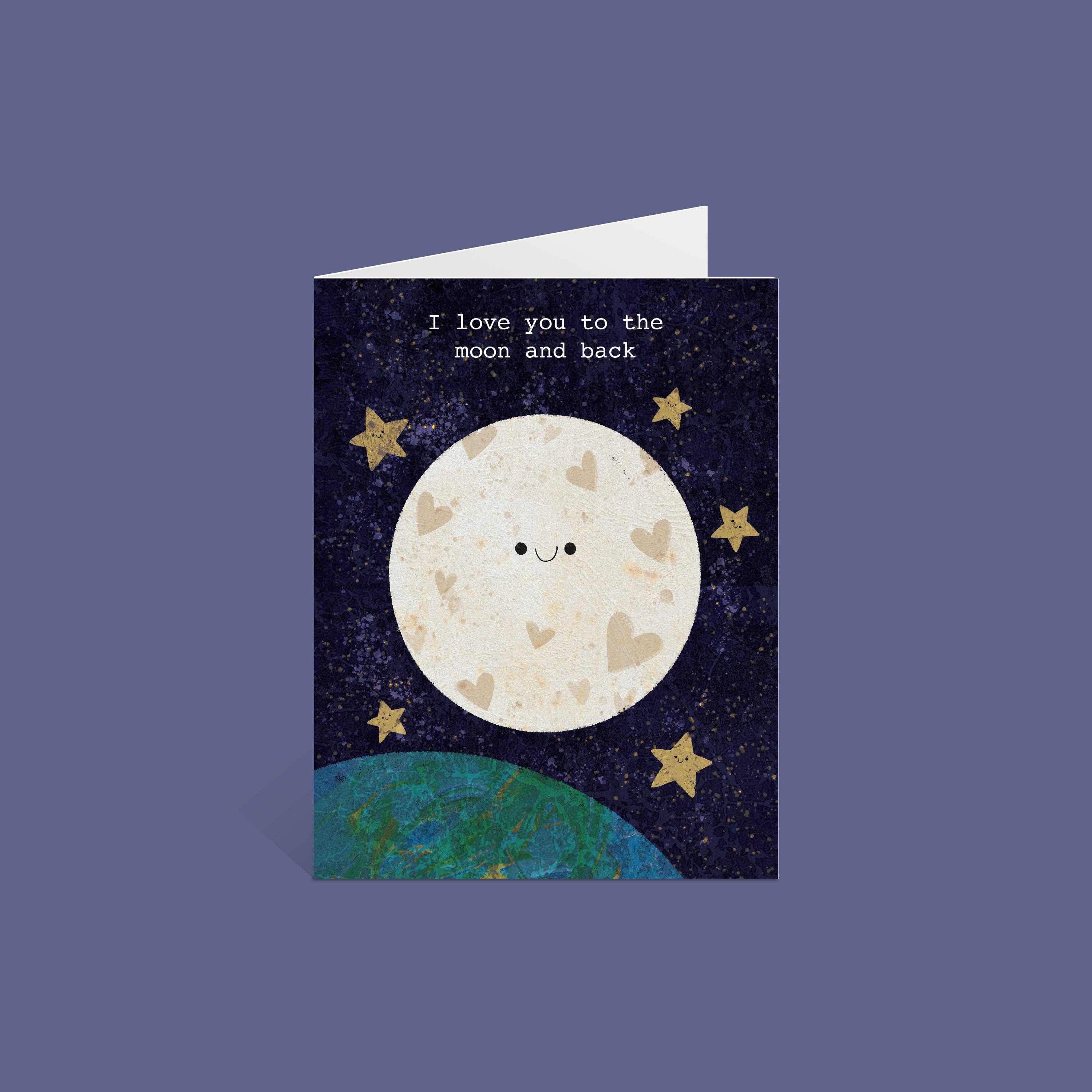 Sincerely, Rob - Wholesale Love Card - "Love you to the Moon and back" Greeting Card1