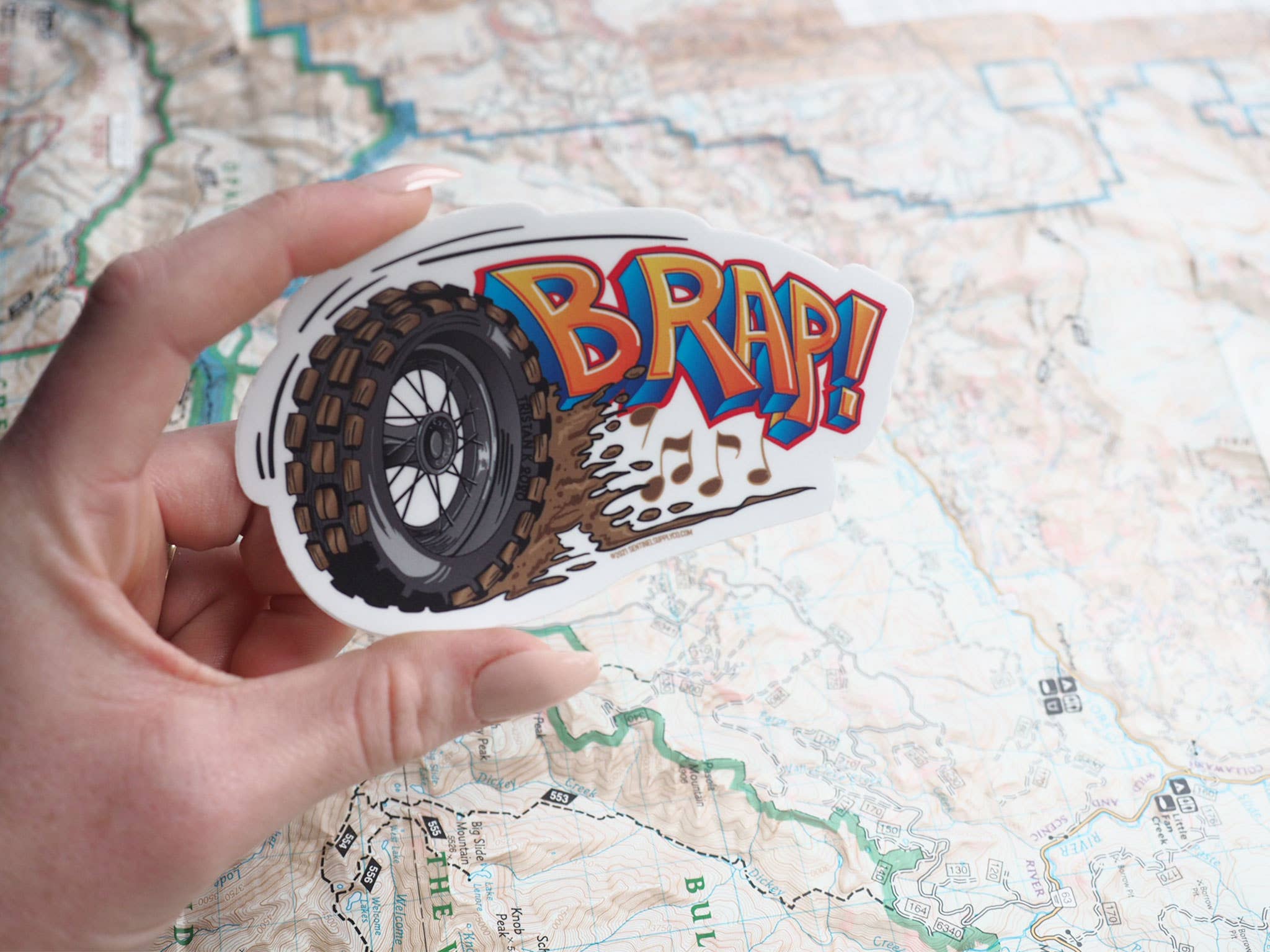 Sentinel Supply - Wholesale Sticker - BRAP! Motorcycle Sticker, Offroad Motocross & Dirtbike Decal1