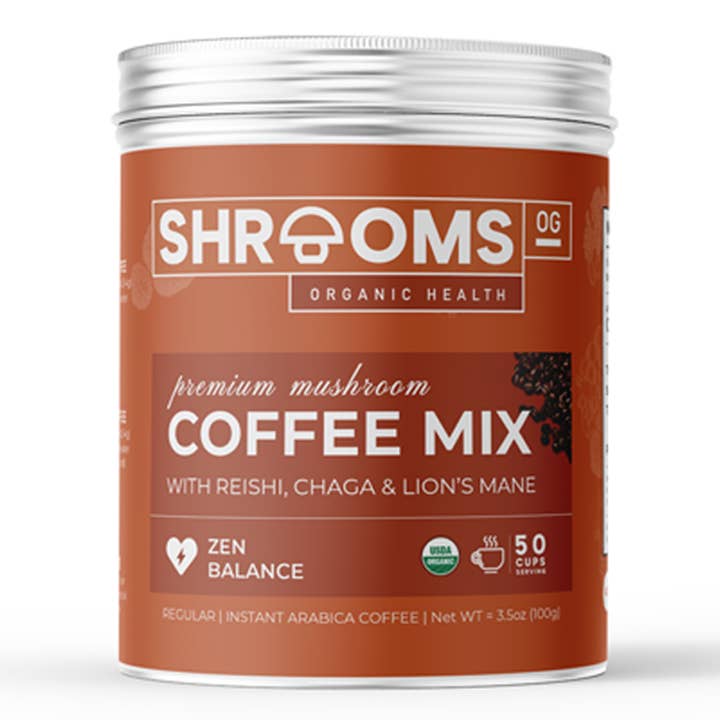 Premium Regular roast Instant Mushrooms Coffee Mix for wholesale by Shrooms OG