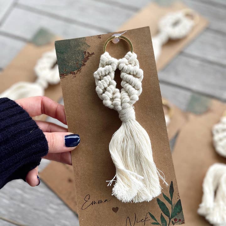 Uniq Favors - Wholesale Party Favor - Trouwbedankjes voor gasten, Macrame sleutelhanger gunsten