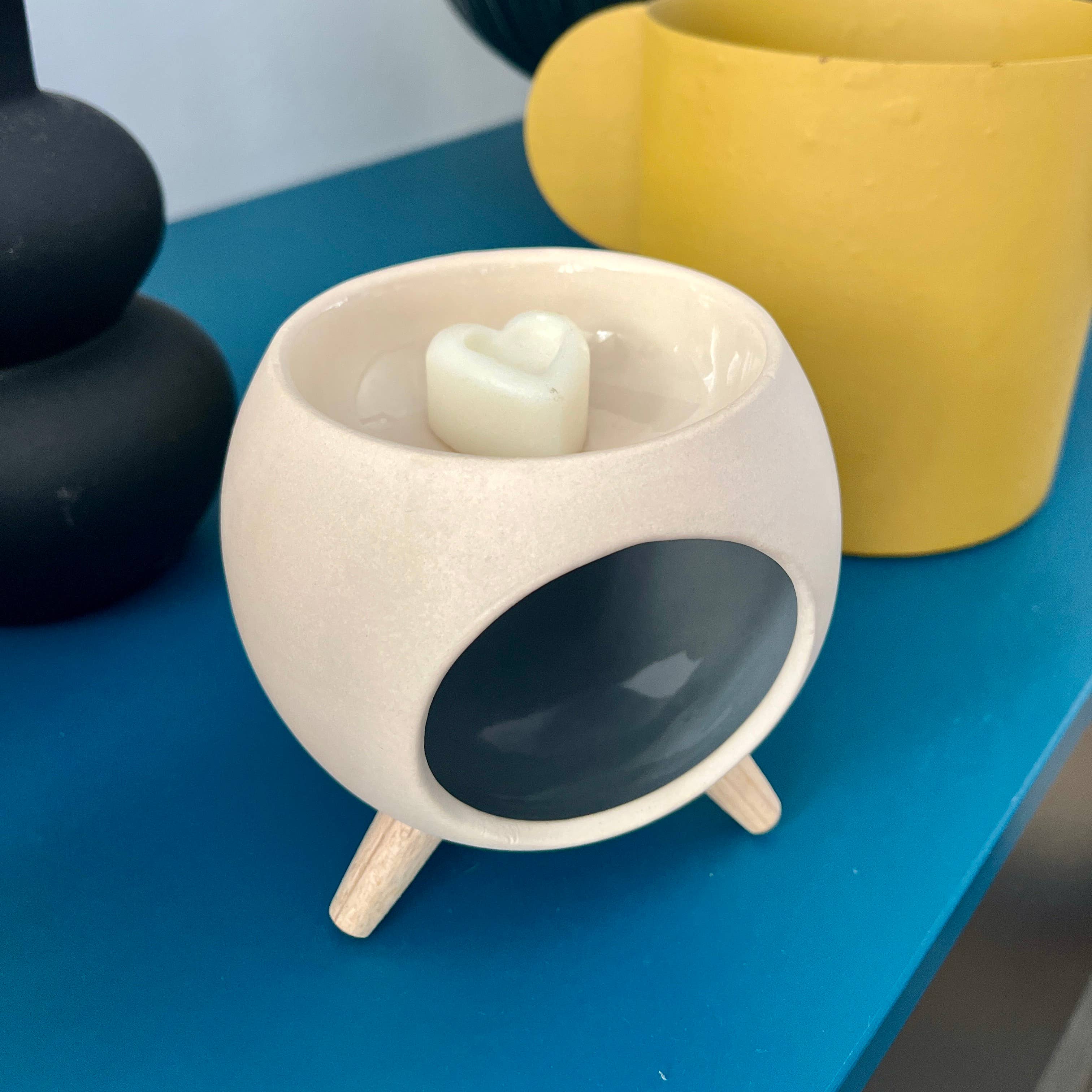 Anoq - Wholesale Wax Warmer - Scent diffuser for scented wax. ROUND GREY burner3