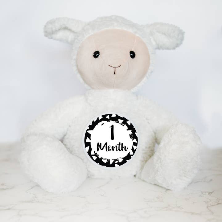 Grow With Me Baby Co - Wholesale Stuffed/Plush Toy - Kids & Baby - Baby Monthly Milestones, Lamb Stuffed Animal2