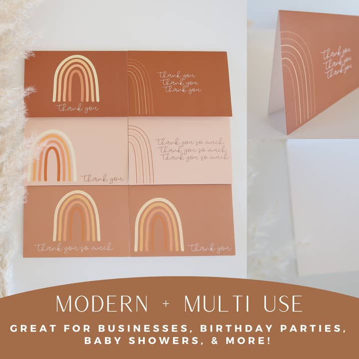 Lain & Lou - Wholesale Thank You Card - Rainbow Boxed Thank You Cards Bulk | 30 Pack with Envelopes3