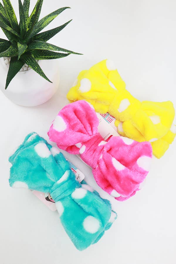MIX COLOR Polka Dot Print Shower Headwrap for wholesale on Faire1